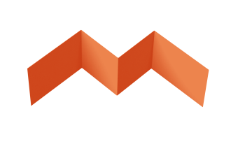 картинка Угол внутренний фибросайдинга 0,45 PE с пленкой RAL 2004 оранжевый (2м) Центр Кровли