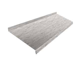 картинка Отлив простой 250 0,45 Print Elite Snow Wood TwinColor (3м) Центр Кровли