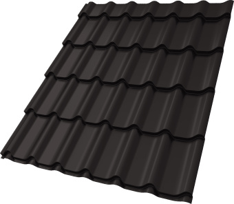 фото Профиль волновой Классик ("Classic") 0,5 GreenCoat Pural БТ матовый RR 32 темно-коричневый (RAL 8019 серо-коричневый) Центр Кровли картинка Профиль волновой Классик ("Classic") 0,5 GreenCoat Pural БТ матовый RR 32 темно-коричневый (RAL 8019 серо-коричневый) Центр Кровли