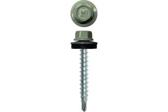 картинка Саморез кровельный Daxmer 4,8х35 (250шт) сверло №1 RAL 6019 Центр Кровли