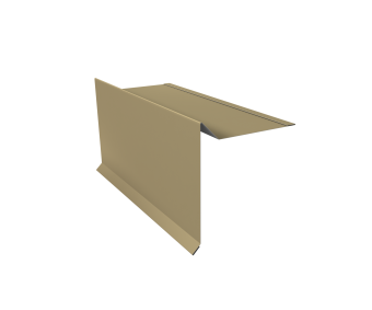 картинка Планка ветровая с отгибом для мягкой кровли 100х20х70 0,45 PE с пленкой RAL 1014 слоновая кость (2м) Центр Кровли