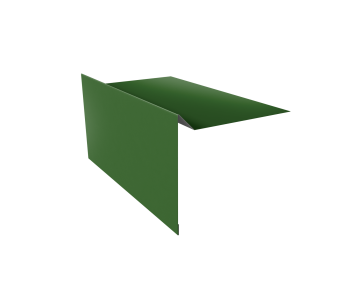 картинка Планка ветровая для мягкой кровли 100х20х70 0,45 PE с пленкой RAL 6002 лиственно-зеленый (3м) Центр Кровли