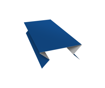картинка Планка угла внешнего составная нижняя 0,5 Satin с пленкой RAL 5005 сигнальный синий (2м) Центр Кровли