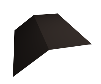 картинка Планка конька плоского 190х190 0,5 Satin Matt TX RR 32 темно-коричневый (3м) Центр Кровли