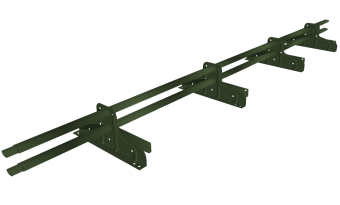картинка Снегозадержатель трубчатый для фальца Премиум d 45х25 RAL 6020 (3м) оцинкованный Центр Кровли