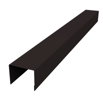 картинка Крышка жалюзи Palermo 0,45 PE-Double RAL 9005 черный (2м) Центр Кровли