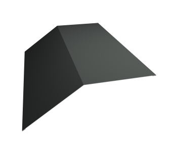 картинка Планка конька плоского 190х190 0,45 PE с пленкой RAL 7005 мышино-серый (2м) Центр Кровли