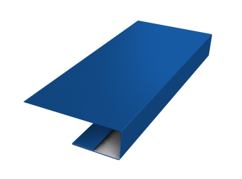 картинка J-Профиль 12мм 0,5 Satin с пленкой RAL 5005 сигнальный синий (2м) Центр Кровли