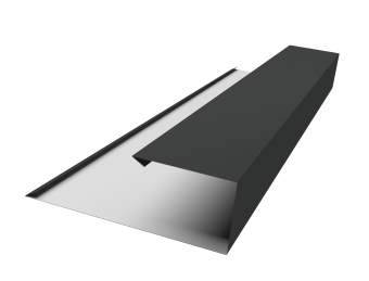 картинка Планка торцевая страховочная Grand Line 0,5 Satin с пленкой RAL 7016 антрацитово-серый (2м) Центр Кровли