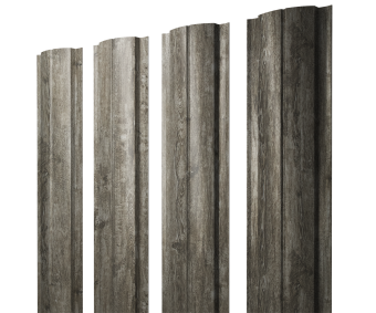 картинка Штакетник Полукруглый Slim с прямым резом 0,45 Print Elite Nordic Wood TwinColor Центр Кровли