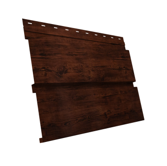 картинка Софит металлический Квадро Брус без перфорации 0,45 Print Elite с пленкой Cherry Wood TwinColor Центр Кровли