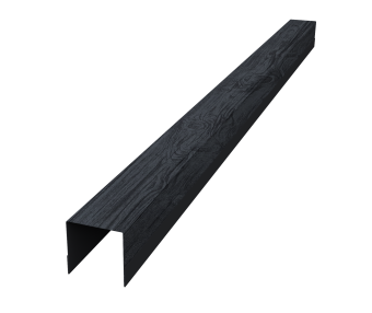 картинка Планка вертикальная обратная для забора жалюзи Palermo 0,45 Print Premium Grey Wood TwinColor (2,5м) Центр Кровли