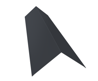 картинка Планка конька плоского 145х145 0,45 Drap TX RAL 7024 мокрый асфальт (3м) Центр Кровли