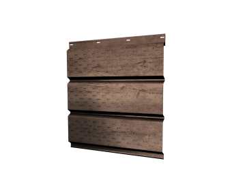 картинка Софит металлический полная перфорация 0,45 Print Premium с пленкой Almond Wood Fresh Центр Кровли