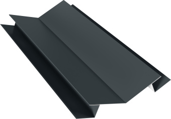 картинка Планка угла внутреннего сложного 135 градусов Экобрус Grand Line 0,5 Сатин с пленкой RAL 7016 антрацитово-серый (2м) Центр Кровли