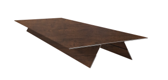 картинка Планка стыковочная составная верхняя 0,45 Print-Double Premium Cherry Wood Dark F (2м) Центр Кровли