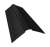 Планка конька фигурного 150x150 0,5 PurPro с пленкой RAL 9005 черный (2м) Центр Кровли