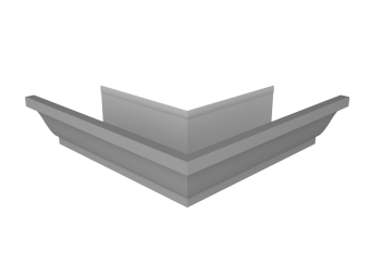 картинка Угол желоба внешний Vortex Lite 130мм RAL 7004 сигнальный серый Центр Кровли