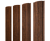 Штакетник Полукруглый Slim с прямым резом 0,45 Print-Double Premium Golden Wood Fresh Центр Кровли