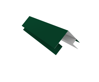 картинка Планка угла внешнего сложная Кожуха сегментного 0,45 Drap TX RAL 6005 зеленый мох (1,8м) Центр Кровли