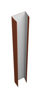 картинка Крепежная планка верхняя Texas 0,5 PurLite Matt RAL 8004 терракота (2,5м) Центр Кровли