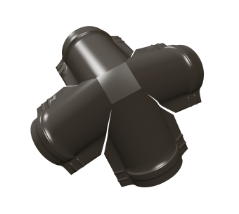 картинка Четверник конька малого полукруглого 0,5 Satin Matt TX с пленкой RR 32 темно-коричневый Центр Кровли