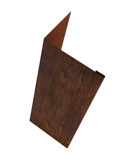 картинка Нащельник (для калиток и ворот) 25х35 жалюзи Milan, Tokyo, Palermo 0,45 Print Premium Cherry Wood Dark FTC (L1,68) Центр Кровли