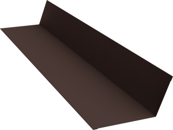 картинка Планка примыкания 90х140 Grand Line 0,5 Сатин матовый RAL 8017 шоколад (3м) Центр Кровли