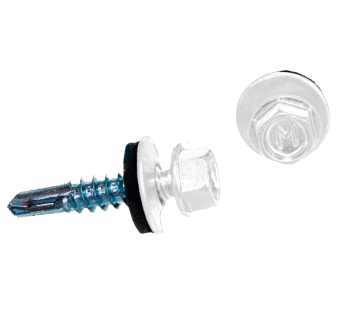 картинка Саморез по металлу Daxmer 5,5х25 RAL 9003 (250) сверло №3 Центр Кровли