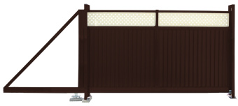 картинка Ворота откатные Estet Plus 2,0х3,5 RAL 8017/1014 Центр Кровли