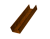 Стойка жалюзи Milan,Tokyo 0,45 Print-double Premium Golden Wood Intense F (2,5м) Центр Кровли
