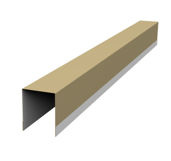 картинка Планка опорная составная внутренняя для забора жалюзи Palermo 0,45 PE RAL 1014 слоновая кость (2м) Центр Кровли