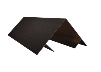 картинка Планка угла внешнего составная верхняя 0,45 Print Elite Coffee Wood TwinColor (3м) Центр Кровли