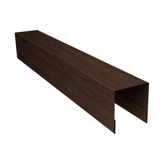 картинка Планка боковая для забора из сайдинга (Блок-хаус new) 0,45 Print-Double Premium Antique Wood (2,06м) Центр Кровли