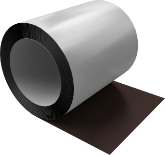 фото Отмотка Inside Grand Line с внутренним диаметром намотки 600мм 0,5 PurLite Matt с пленкой RR 32 темно-коричневый Центр Кровли картинка Отмотка Inside Grand Line с внутренним диаметром намотки 600мм 0,5 PurLite Matt с пленкой RR 32 темно-коричневый Центр Кровли