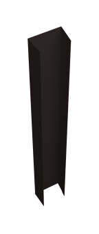 картинка Крепежная планка верхняя Texas 0,5 Velur X RAL 9005 черный (2,5м) Центр Кровли