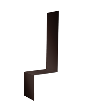 картинка Планка примыкание боковое фальц 0,5 Satin Matt TX RAL 8017 шоколад (2м) Центр Кровли