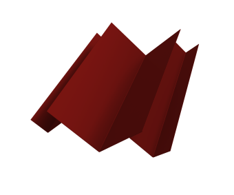 картинка Угол внутренний сложный Кликфальц Pro 0,5 Satin с пленкой RAL 3011 коричнево-красный (3м) Центр Кровли