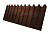 Профнастил С8A v01 фигурный 0,45 Print Elite с пленкой Cherry Wood TwinColor Центр Кровли