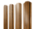Штакетник Прямоугольный фигурный 0,45 Print Elite Golden Wood TwinColor Центр Кровли