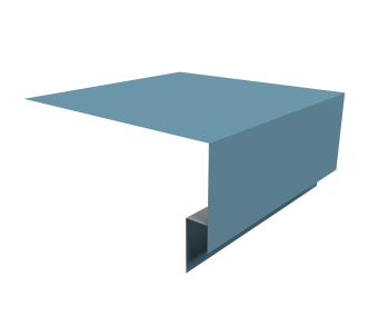 картинка Планка околооконная сложная Экобрус Grand Line 200х75х25 0,45 Drap TX RAL 5024 пастельно-синий (3м) Центр Кровли