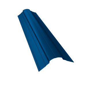картинка Планка конька фигурного 70x70 0,4 PE с пленкой RAL 5005 сигнальный синий (3м) Центр Кровли