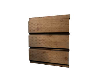 картинка Софит металлический полная перфорация 0,45 Print Premium с пленкой Pine Wood Fresh Центр Кровли