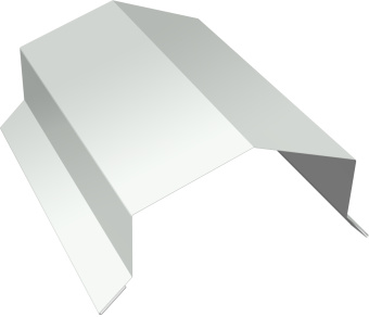 картинка Парапетная крышка угольная 100мм Grand Line 0,5 ПЭ слим с пленкой RAL 9003 сигнальный белый (2,5м) Центр Кровли