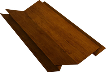 картинка Угол внутренний сложный 75х75 135 градусов Grand Line 0,45 Принт Премиум двухсторонний Золотой дуб насыщенный Фреш (3м) Центр Кровли