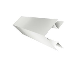 картинка Угол внешний сложный фальц 0,45 PE-Double с пленкой RAL 9003 сигнальный белый (2м) Центр Кровли