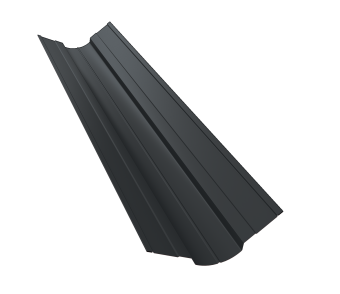 картинка Планка ендовы верхней фигурной 70x70 0,5 PurLite Matt RAL 7016 антрацитово-серый (3м) Центр Кровли