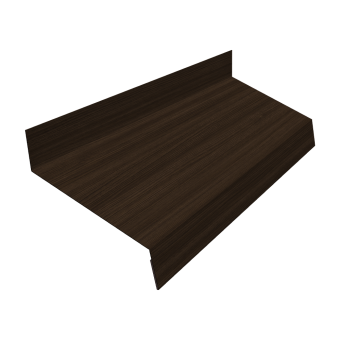 картинка Отлив простой 70 0,45 Print Elite Coffee Wood TwinColor (3м) Центр Кровли