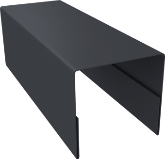 картинка Планка П-образная заборная 20 Grand Line 0,45 Drap СТ двухсторонний RAL 7024 мокрый асфальт (3м) Центр Кровли