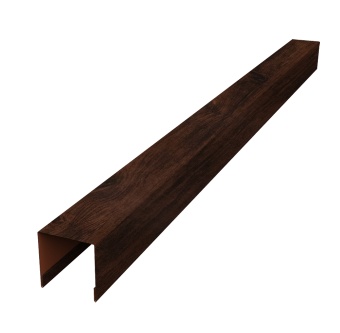 картинка Планка вертикальная лицевая для забора жалюзи Palermo 0,45 Print Elite Cherry Wood TwinColor (2м) Центр Кровли